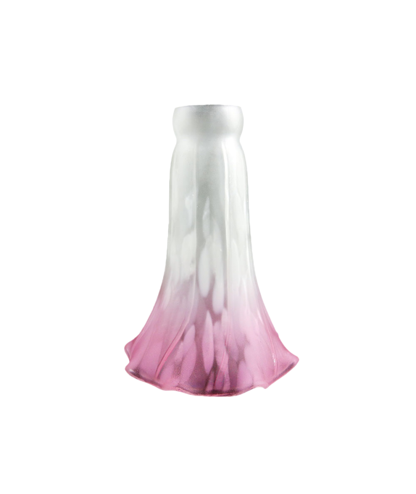 White/Pink Tiffany Style Pond Lily Light Shade with 40mm Fitter Neck