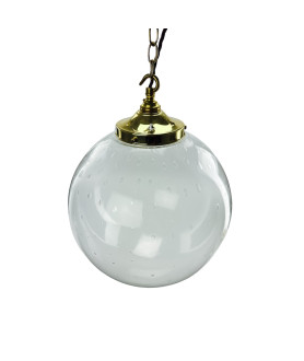 300mm Clear Bubbled Globe Shade  with 100mm Fitter Neck