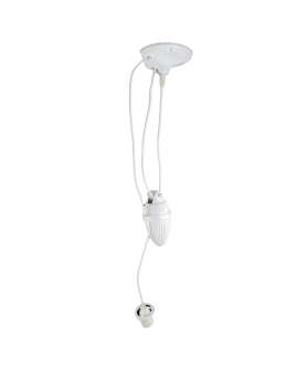 Contemporary White Ceramic Rise and Fall Fixture