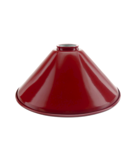 380mm Red Metal Coolie Light Shade with 40mm Fitter Neck