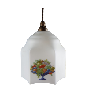 155mm Retro Ceiling Light Shade Shade with Fruit Motif (Shade only or Pendant)
