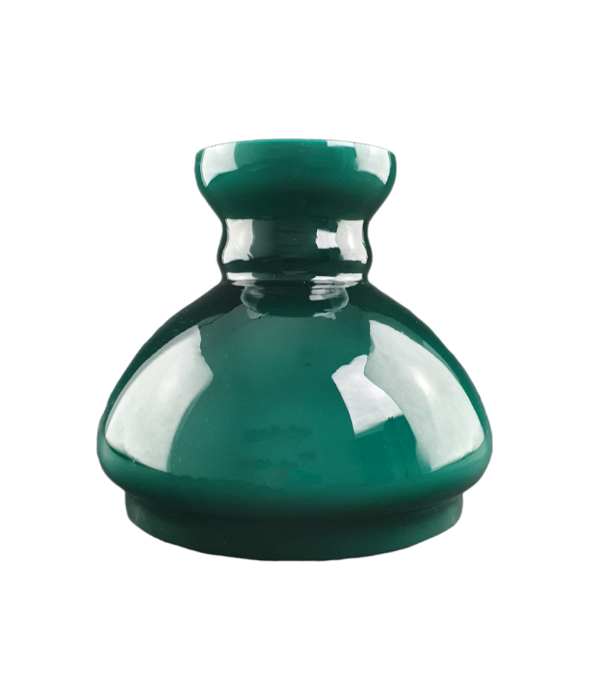 Vintage Green Oil Lamp Vesta Shade 125mm base 