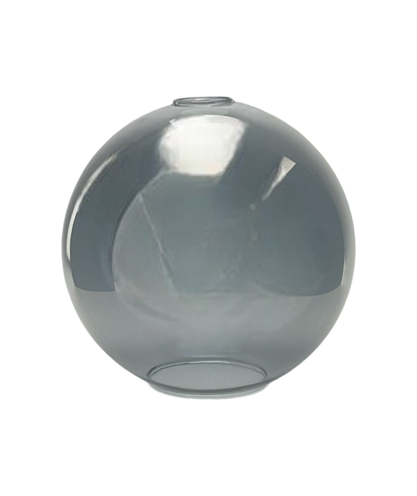 250mm Smoked Glass Globe with 40mm Fitter Hole and 100mm Second Hole 