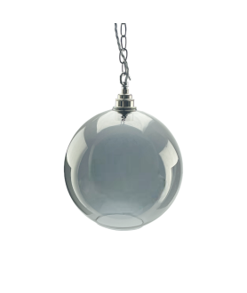 250mm Smoked Glass Globe with 40mm Fitter Hole and 100mm Second Hole 