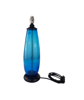 Blue Bubble Glass Table Lamp 