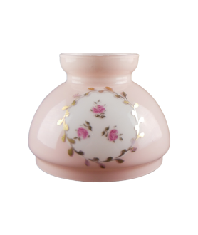 Small Pink Oil Lamp Vesta Shade with 125mm Base