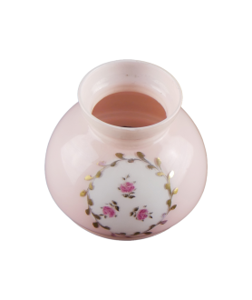 Small Pink Oil Lamp Vesta Shade with 125mm Base