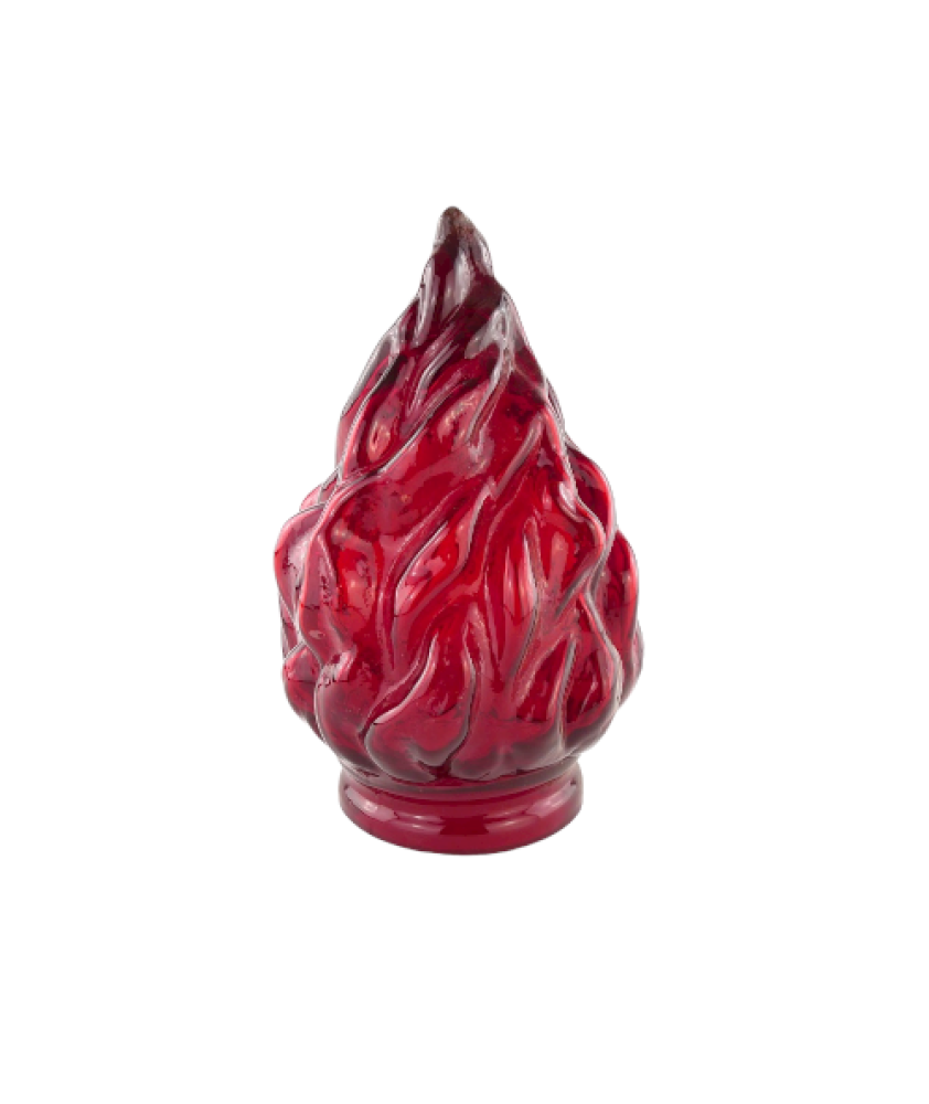 Ruby Red Empire Torch Flambé Light Shade with 80mm Fitter Neck