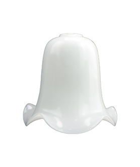 Opal White Frilled Tulip Shade with 40mm Fitter Hole
