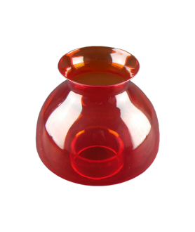 Translucent Orange Paris Style Vesta Oil Lamp Shade with 78mm Base