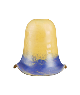 Orange to Blue Pate De Verre Tulip Light Shade with 30mm Fitter Hole
