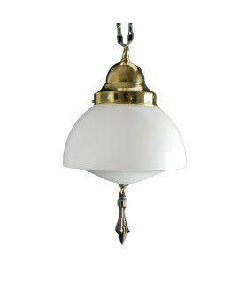 Art Deco Ceiling Light Shade with Finale and 125mm Fitter Neck