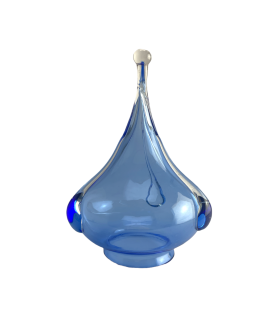 Royal Blue Drop Light Shade with 80mm Fitter Neck