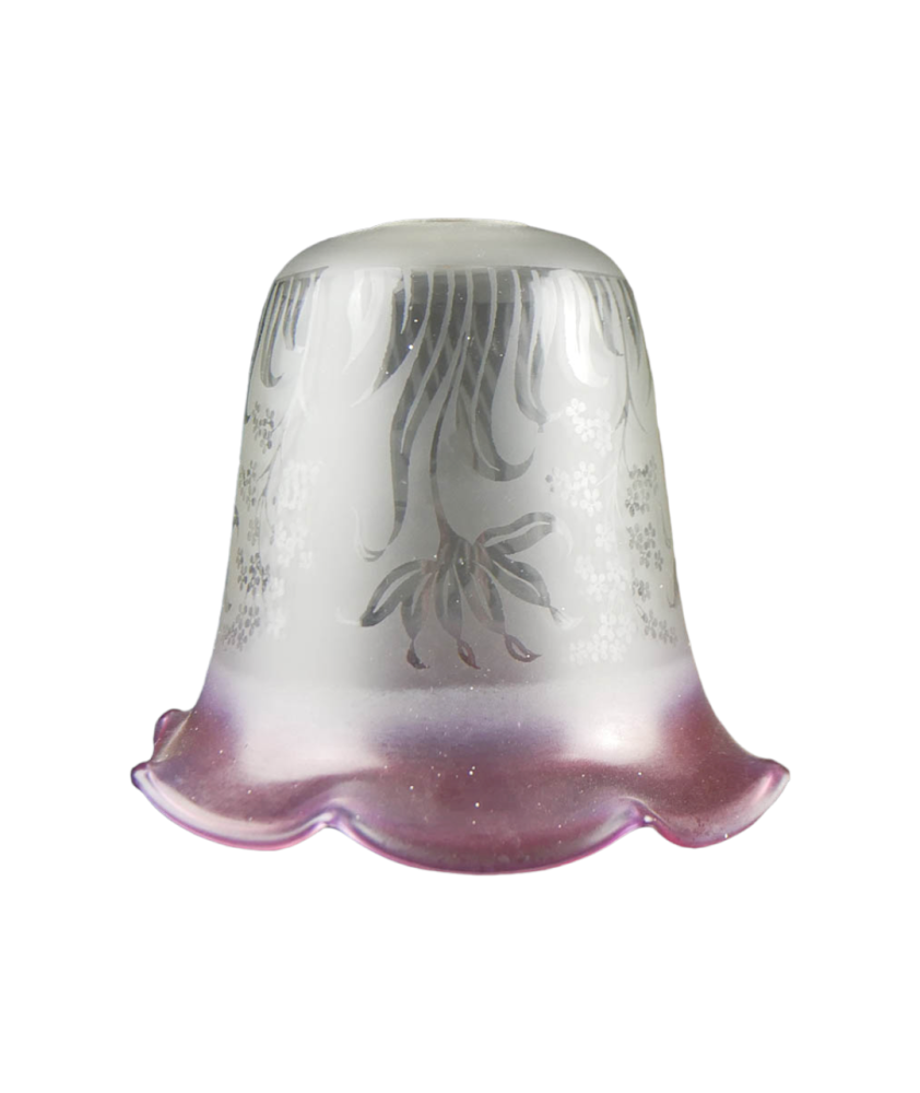 Christopher Wray Cranberry Tip Tulip Shade with 30mm Fitter Hole