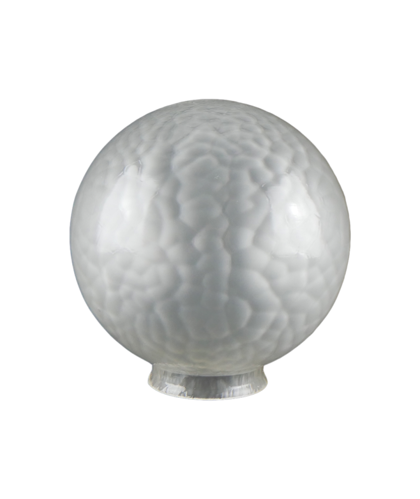 180mm Frosted Globe with Crackle Effect with 80mm Fitter Neck