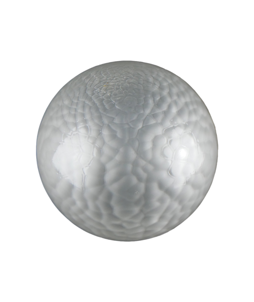 180mm Frosted Globe with Crackle Effect with 80mm Fitter Neck