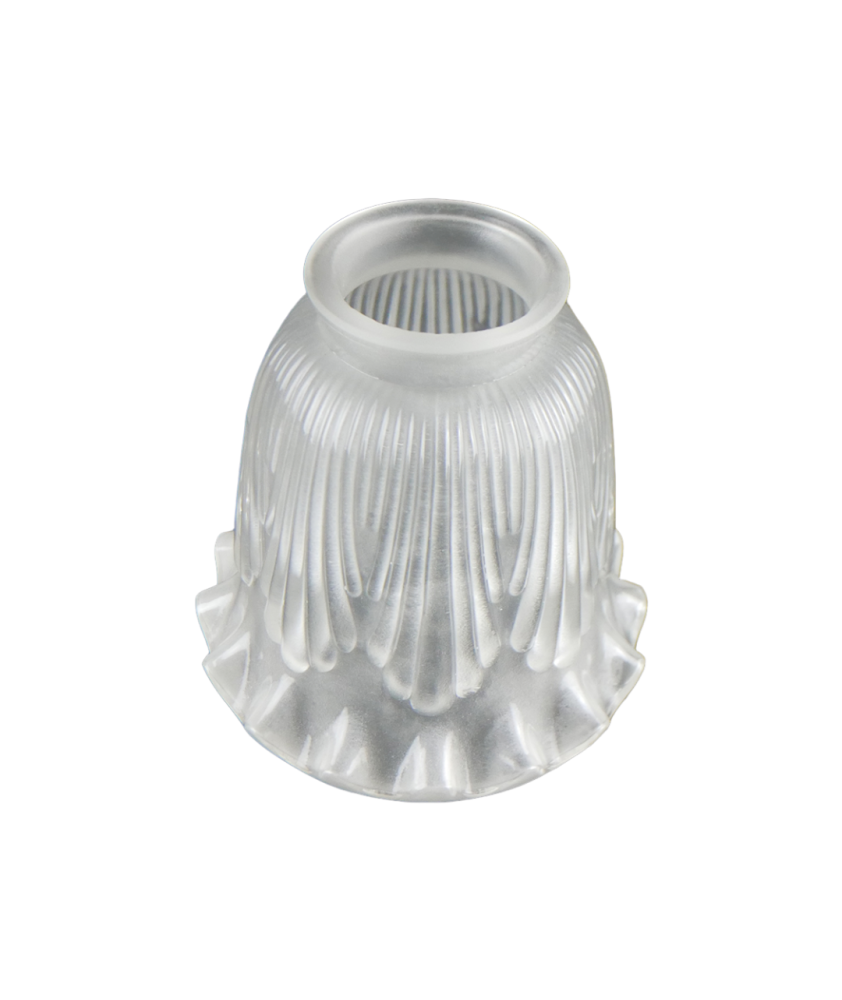 Italian Made Internally Frosted Tulip Light Shade with Classic Motif and 57mm Fitter Neck