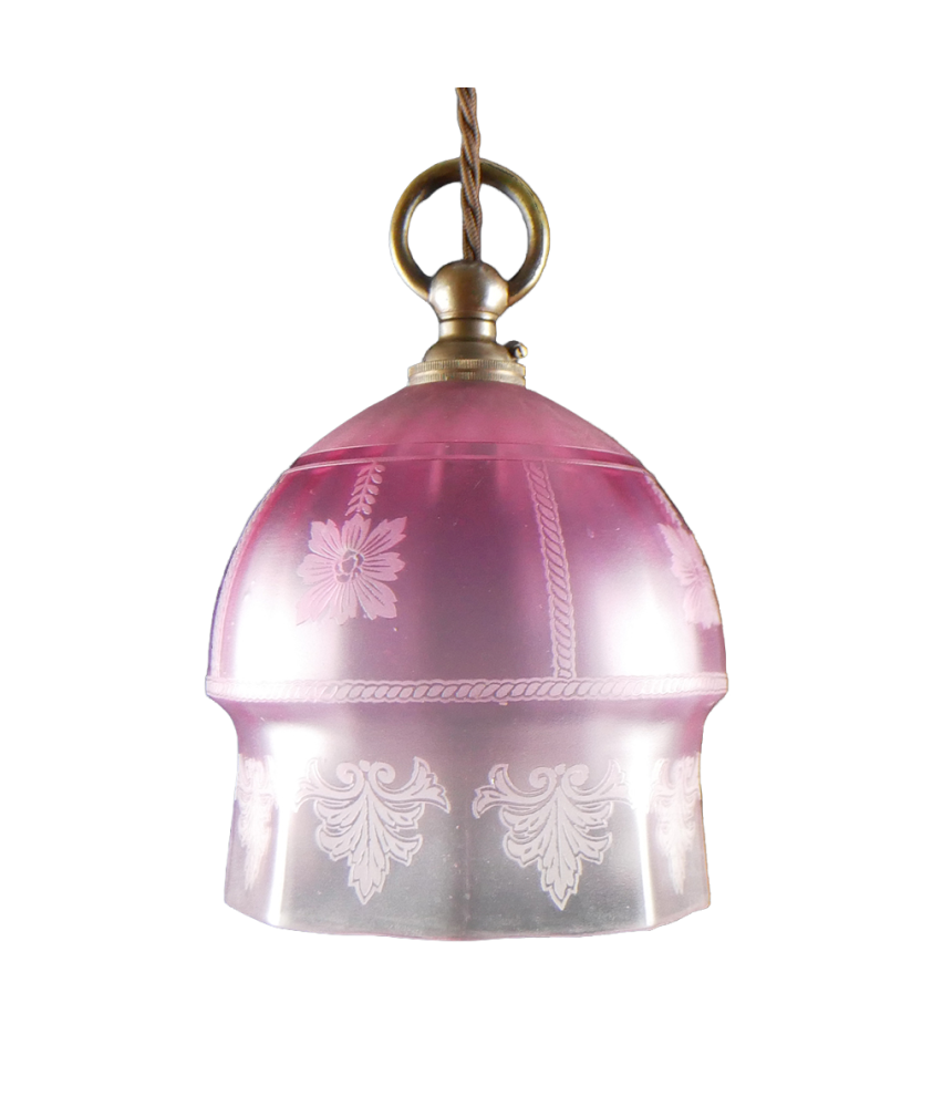 Complete Pendant with Cranberry Shade