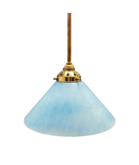 Pale Blue Coolie Light Shade with 57mm Fitter Neck