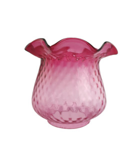 Original Cranberry Textured Patterned Oil Lamp Shade