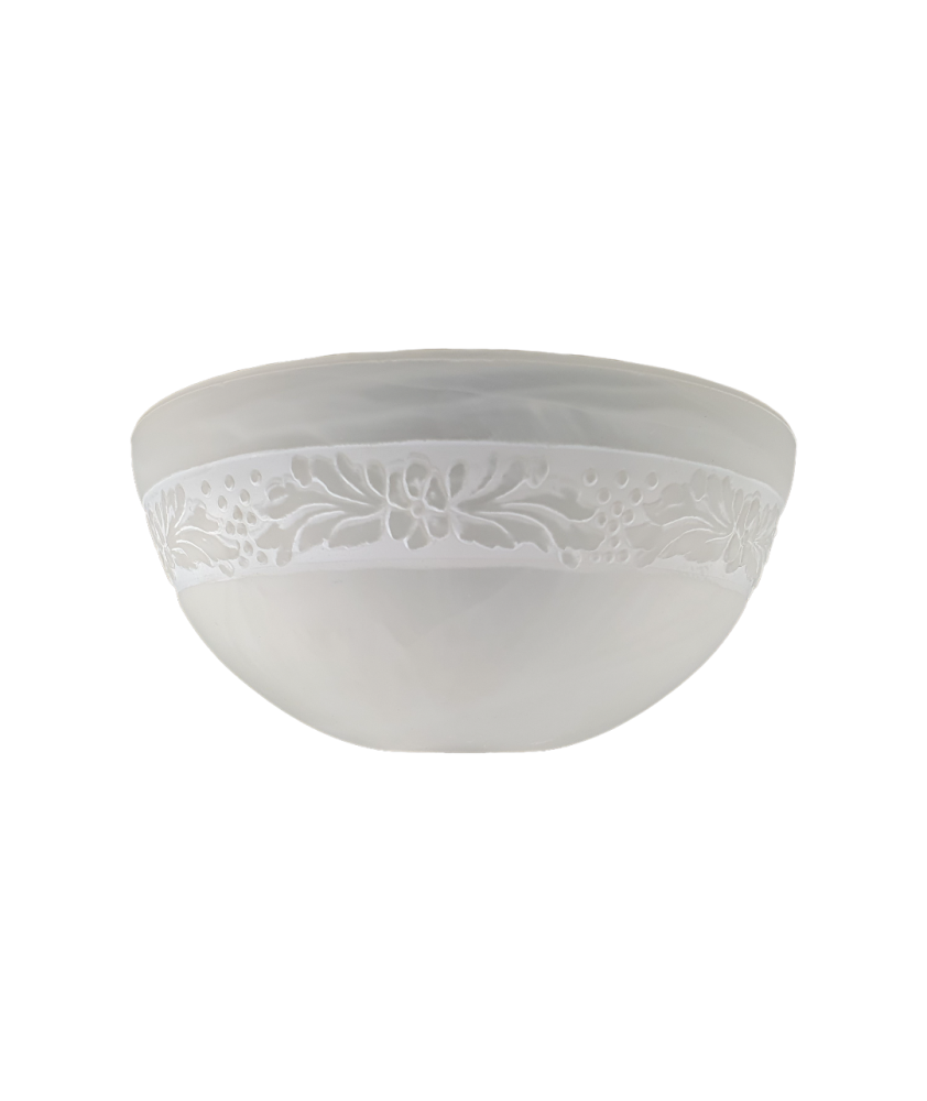 Frosted Marble Uplighter Bowl with 42mm Fitter Hole