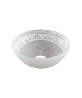 Frosted Marble Uplighter Bowl with 42mm Fitter Hole