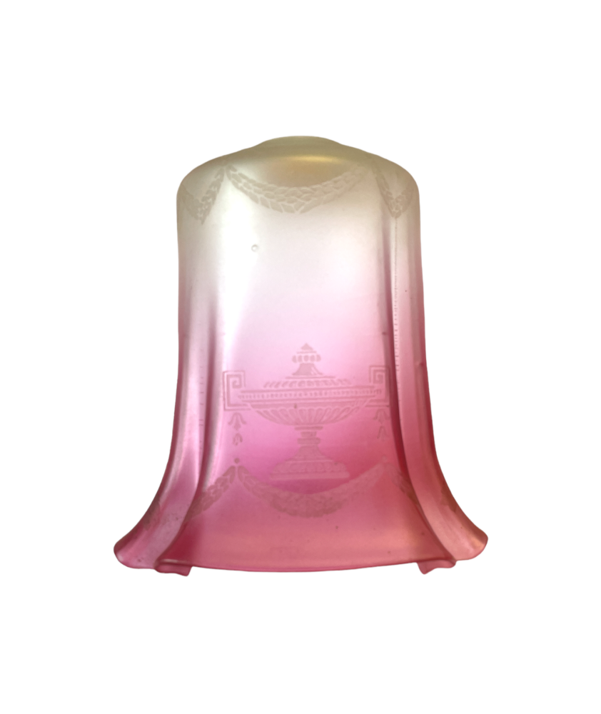 Antique Cranberry Tipped Tulip Shade with 30mm Fitter Hole