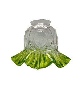 Clear Tulip Shade with Green Tip and 55mm Fitter Neck
