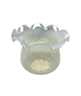 Opalescent Oil Lamp Shade with 100mm Base