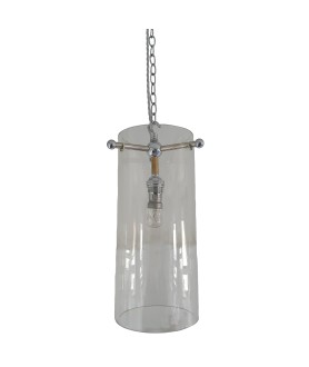 Clear Cylinder Pendant with Spider Fitting