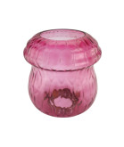 Cranberry Oil Lamp Shade with 100mm Base and Carrier suitable for Duplex Burners