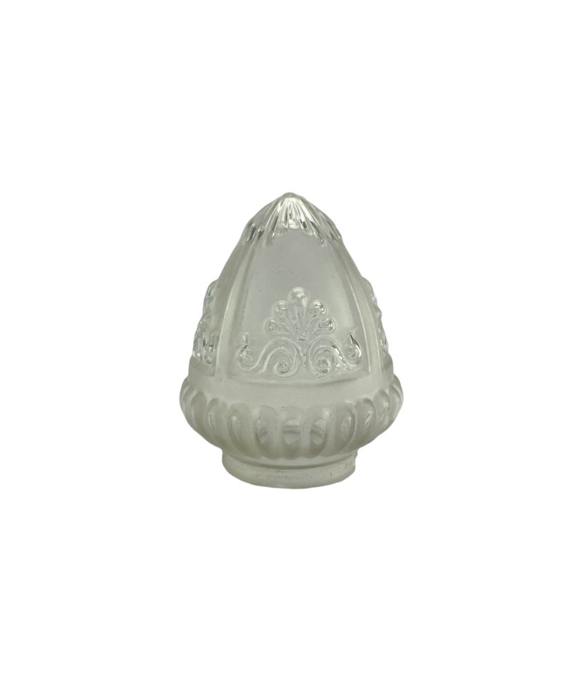 Christopher Wray Part Frosted Acorn Light Shade with 80mm Fitter Neck