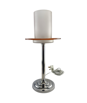 Peach and Frosted Shade Combo Table Lamp