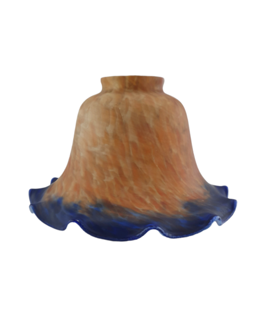 Orange to Blue Mottled Tulip Light Shade with 52mm Fitter Hole