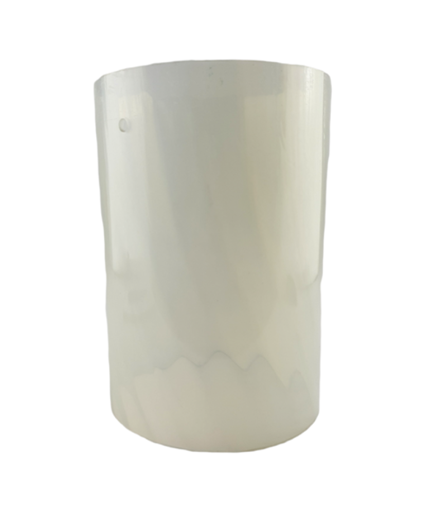Twisted Opalescent Cylinder Shade with 3 Holes for Spider Fitting