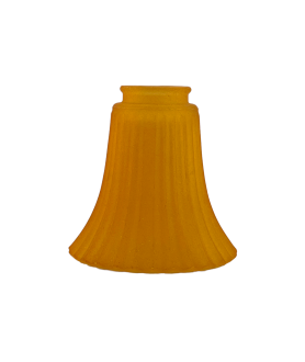 Amber Ribbed Bell Shade with 55mm Fitter Neck