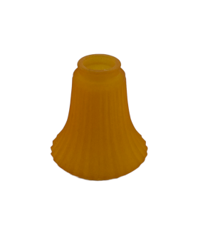 Amber Ribbed Bell Shade with 55mm Fitter Neck