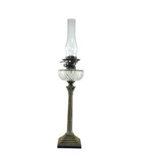 Complete Column Oil Lamp with No: 2 Hinks Burner