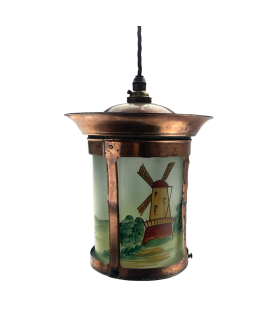 Dutch Scene Copper Lantern