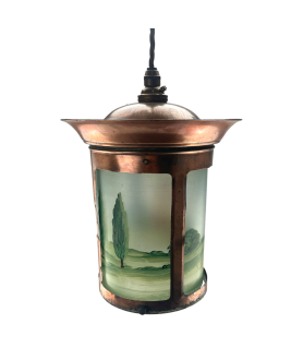 Dutch Scene Copper Lantern