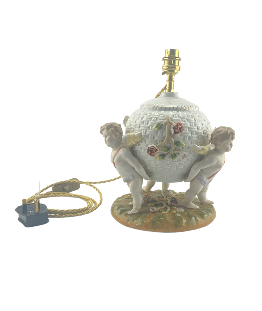 Small Cherub Decorative Table Lamp