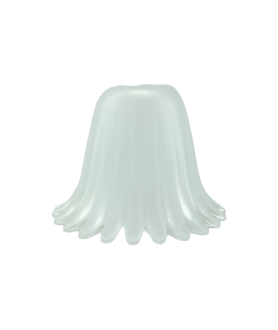 Frosted Ribbed Frilled Tulip Light shade with 30mm Fitter Hole
