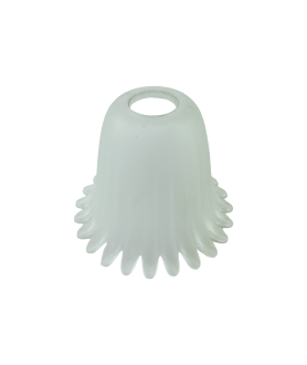 Frosted Ribbed Frilled Tulip Light shade with 30mm Fitter Hole