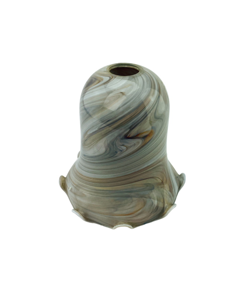 Christopher Wray Brown/Orange Swirl Tulip Shade with 30mm Fitter Hole