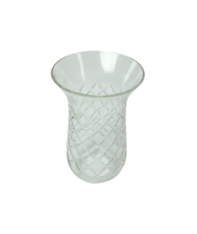 Crystal Cut Hurricane Light Shade with 45mm Base