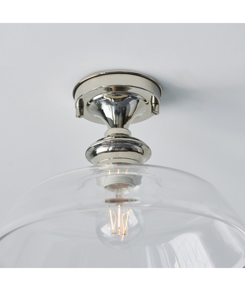 Barford Clear Semi Flush Celling Light