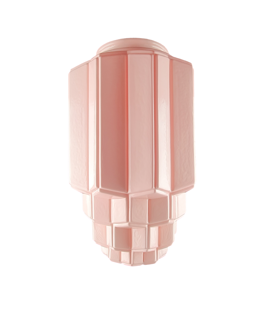 Large Pink Bergerac Art Deco Light Shade 