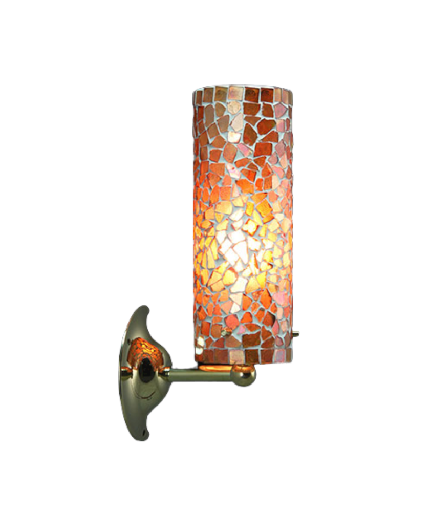 Brunswick Cylinder Wall Light - Orange Mosaic