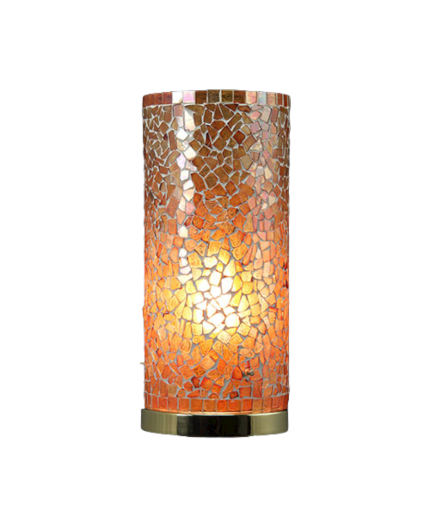 Brunswick Cylinder Table Lamp - Orange Mosaic