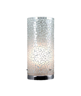 Brunswick Cylinder Table Lamp - White Mosaic